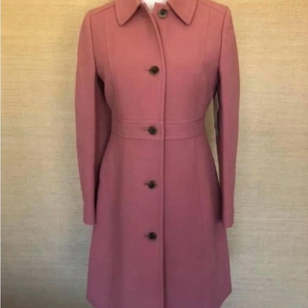 J. Crew Last Day wool coat Guava Berry NWT size 0